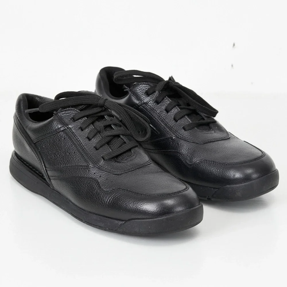 Rockport ProWalker Walking Shoes Men 10 Black Leather C19230 Sneakers